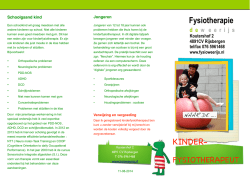 Folder kinderfysio - Fysiotherapie de Weerijs