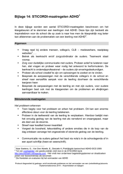 Bijlage 14: STICORDI-maatregelen ADHD