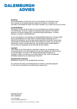 Disclaimer - Dalemburgh Advies BV