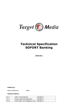 Technical Specification SOFORT Banking