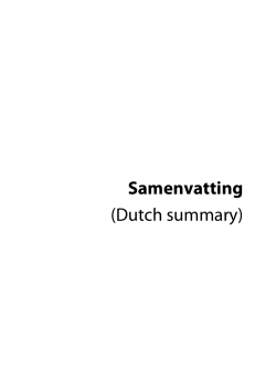 Samenvatting (Dutch summary) - VU
