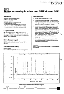 Drugs screening in urine met STIP doa en SPE!