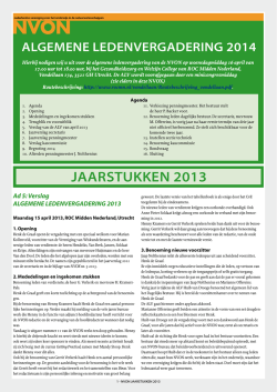 JAARSTUKKEN 2013