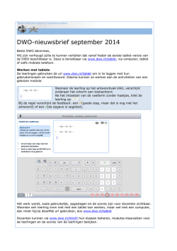 DWO-nieuwsbrief