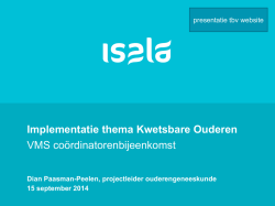 Implementatie thema Kwetsbare Ouderen VMS