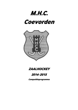 zaalboek 2014-2015 - Mixed Hockey Club Coevorden
