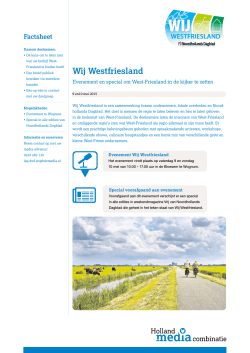 Wij Westfriesland - Holland Media Combinatie