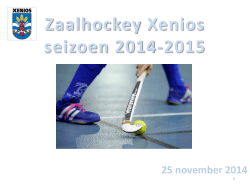 Xenios presentatie zaalhockey