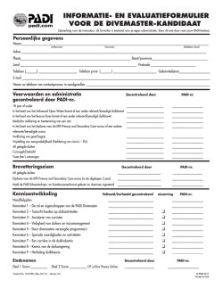 Download PADI evaluatie formulier DM 10147DU