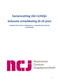 Samenvatting JGZ-richtlijn Seksuele ontwikkeling (0