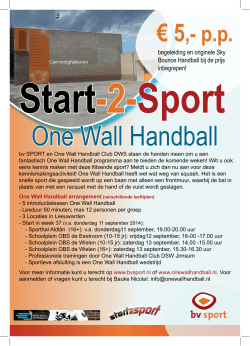 5,- pp - One Wall Handball