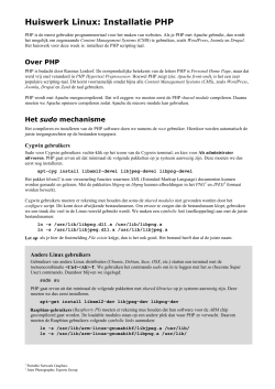 Huiswerk Linux: Installatie PHP