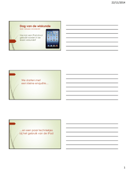 Help, een Ipad in de lessen wiskunde!