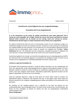 ImmoPrice.be: eerste Belgische site voor