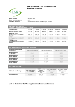 Look on the back for the VGZ Supplementary Dental Care Insurance.