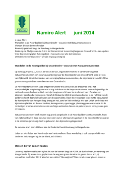 Namiro Alert juni 2014