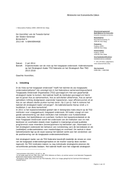 Download "Kamerbrief met kabinetsreactie op