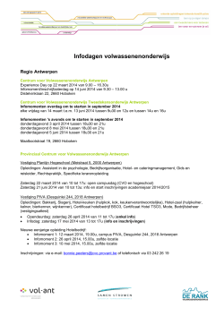 Infodagen volwassenenonderwijs