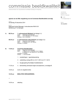 Download agenda vergadering nr 295, donderdag 18-12-2014