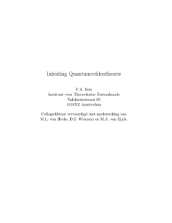 Inleiding Quantumveldentheorie