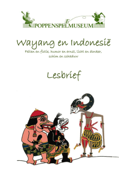 Wayang en Indonesië Lesbrief