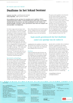 Dualisme in het lokaal bestuur