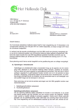 HBA Bestuur t.a.v. de heer mr. P. Grlmmon Postbus 895 2700 AW