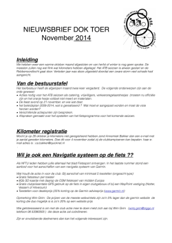 Download de nieuwsbrief van de toerafdeling