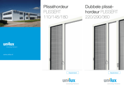 Dubbele pliss&eacute;- hordeur PLISS&Eacute;FIT 220/290/360 Pliss&eacute;hordeur