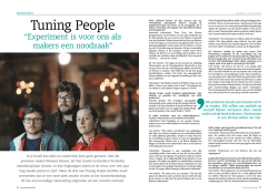 interview met Tuning People - accenten december - CC Sint