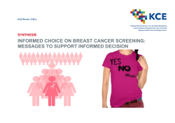 Informed choice on breast cancer screening: messages to