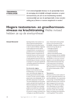 Hogere testosteron- en groeihormoon- niveaus na