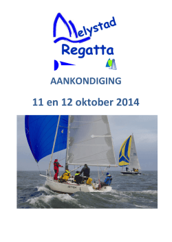 Notice of Race Lelystad Regatta 2014