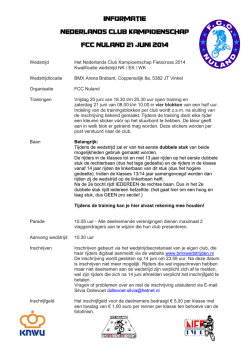 Informatie Nederlands Club Kampioenschap FCC Nuland 21
