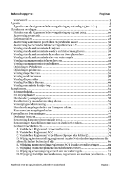 KLN Jaarboek over 2013 (publicatie 3-05-2014)