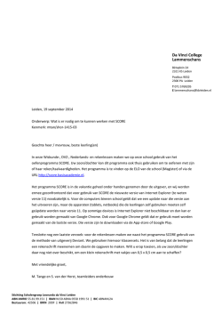 Informatie SCORE en Rekenen