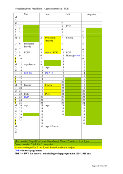 planning vanaf mei 2014