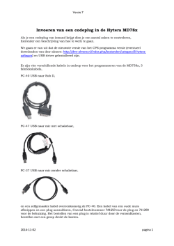 Invoeren van een codeplug in de Hytera MD78x - DMR