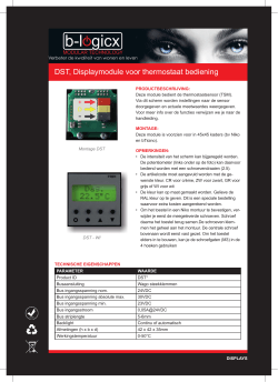 DST, Displaymodule voor thermostaat bediening - B