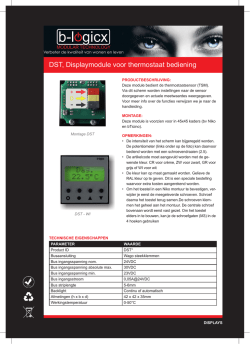 DST, Displaymodule voor thermostaat bediening - B
