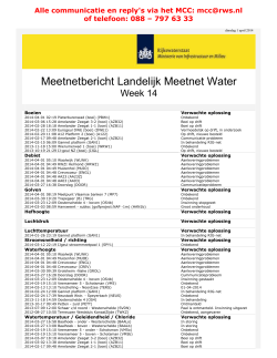 2014 week 14 - Rijkswaterstaat