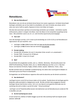 Rietvelduren. - Gerrit Rietveld College