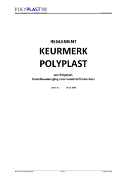 Keurmerk Polyplast Versie 3.1 feb 2014
