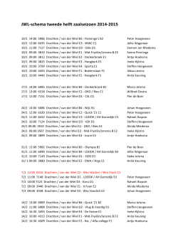 Schema Wedstrijdleiders