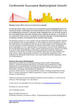 Conferentie Duurzame Bedrijvigheid Utrecht