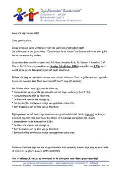 Grootouderfeest kleuters - Broederschool Genk