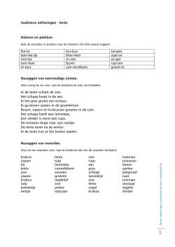 Document auditieve oefeningen &ndash; lente