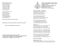 Zingen Gezang 285 : 2 en 3 2.Geef vrede, Heer