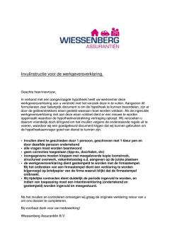 Invulinstructie voor de werkgeversverklaring.