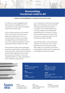 Kennismiddag: Functioneel model in dVi